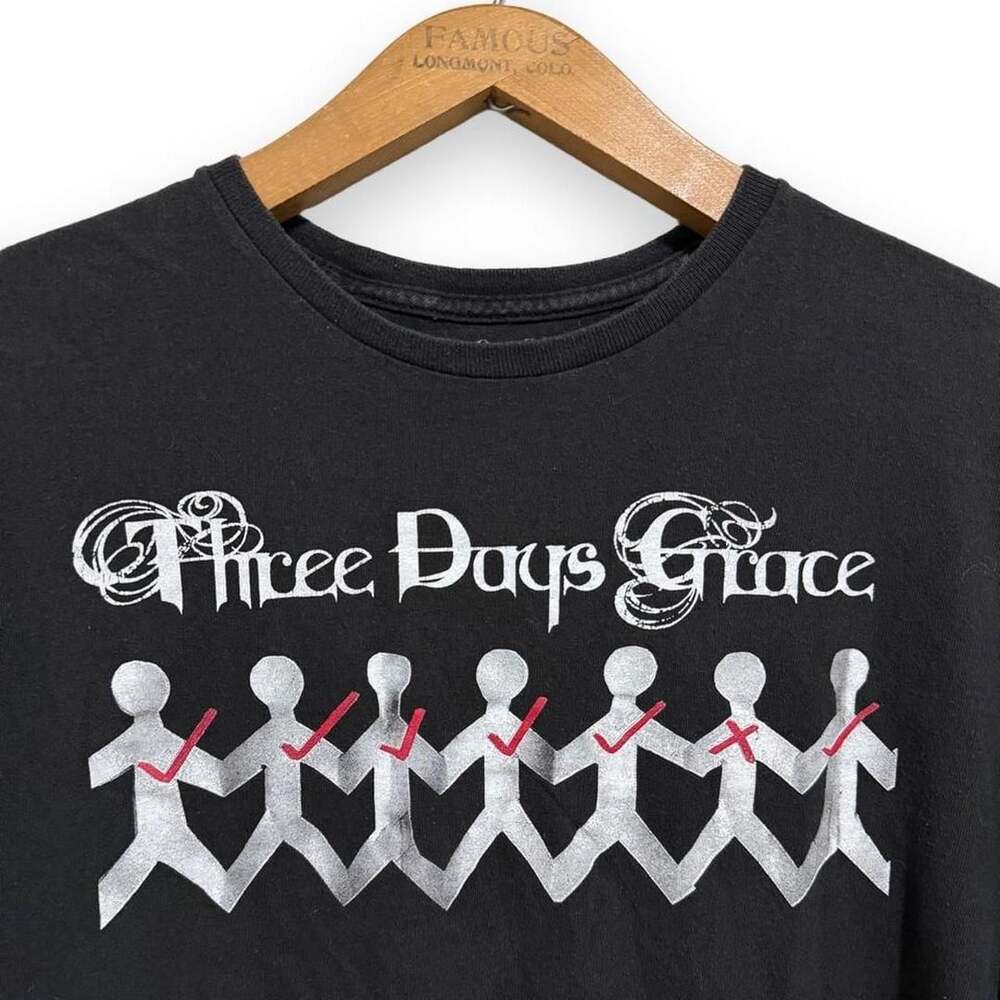 Three Days Grace One-X Band T-Shirt XL Black Paper Men Rock Merch
